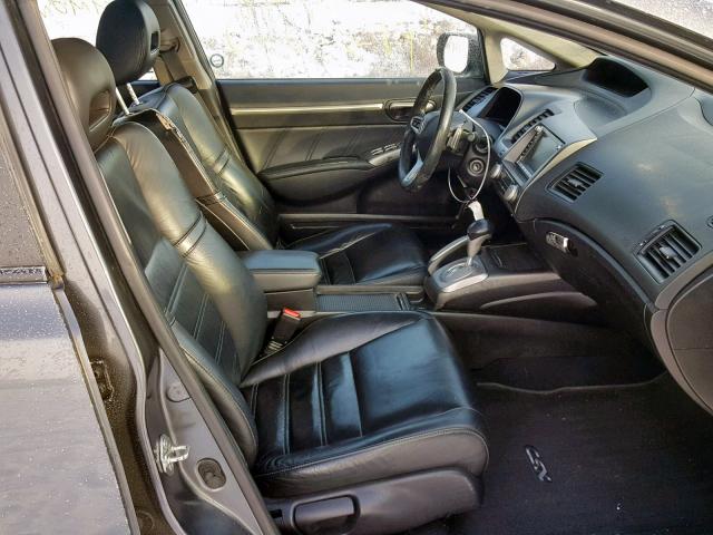 2HHFD5F79AH201079 - 2010 ACURA CSX TECHNO GRAY photo 5