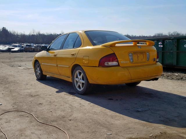 3N1AB51D03L720793 - 2003 NISSAN SENTRA SE- YELLOW photo 3