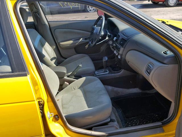 3N1AB51D03L720793 - 2003 NISSAN SENTRA SE- YELLOW photo 5