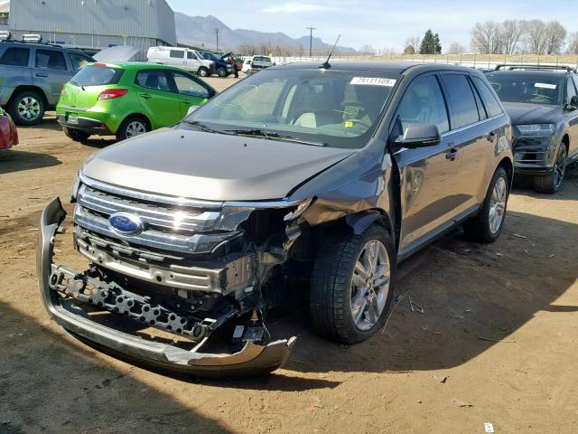 2FMDK4KC1DBE30131 - 2013 FORD EDGE LIMIT BROWN photo 2