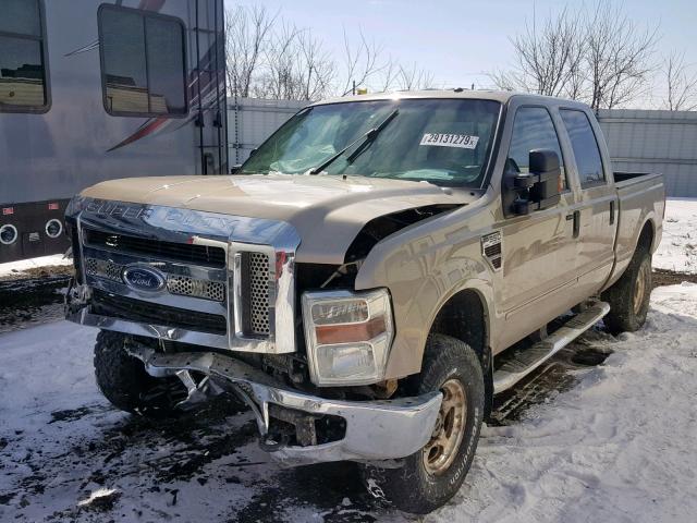 1FTWW31R28EA99295 - 2008 FORD F350 SRW S GOLD photo 2