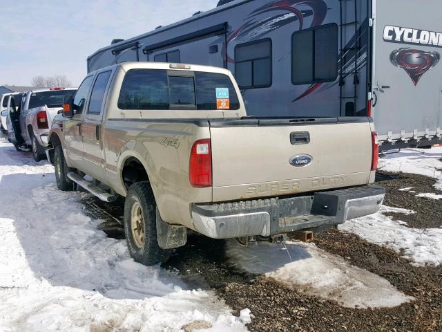 1FTWW31R28EA99295 - 2008 FORD F350 SRW S GOLD photo 3