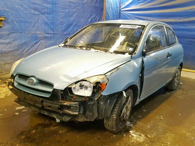 KMHCM36C97U036434 - 2007 HYUNDAI ACCENT GS BLUE photo 2