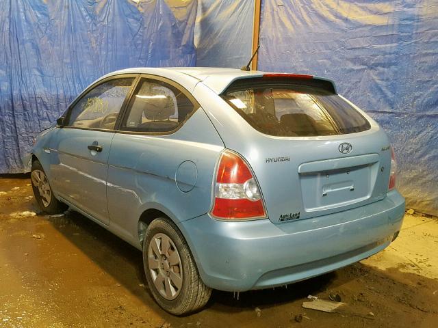 KMHCM36C97U036434 - 2007 HYUNDAI ACCENT GS BLUE photo 3