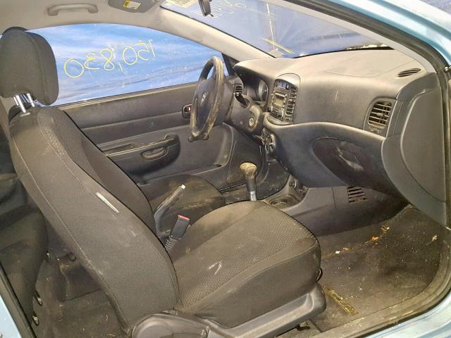 KMHCM36C97U036434 - 2007 HYUNDAI ACCENT GS BLUE photo 5