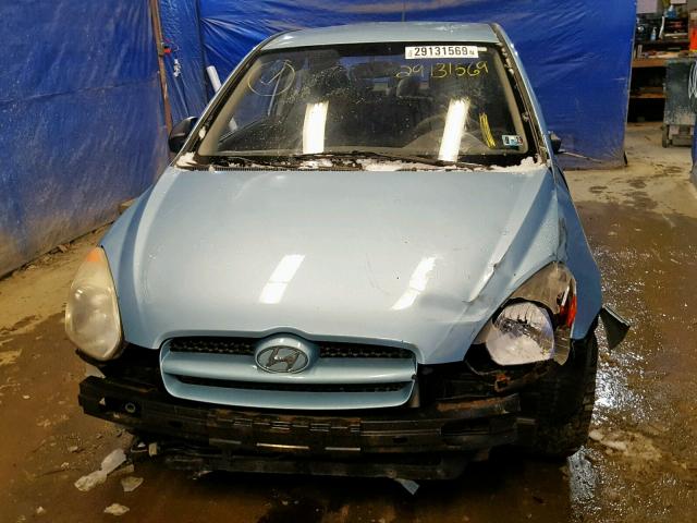 KMHCM36C97U036434 - 2007 HYUNDAI ACCENT GS BLUE photo 9