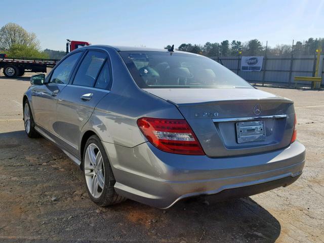 WDDGF4HB7ER304526 - 2014 MERCEDES-BENZ C 250 GRAY photo 3