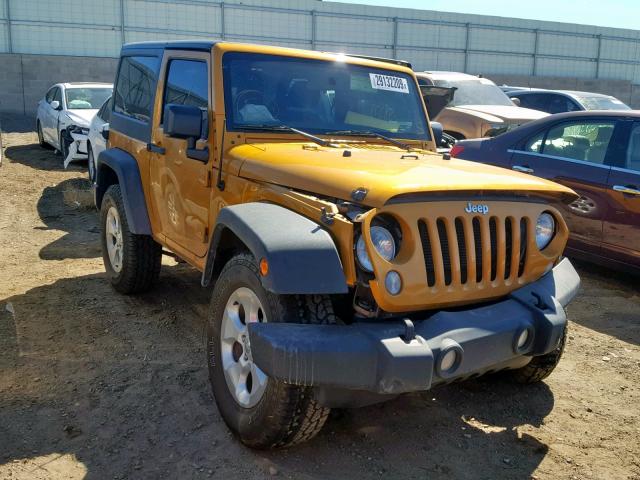 1C4AJWAG0EL258668 - 2014 JEEP WRANGLER S ORANGE photo 1