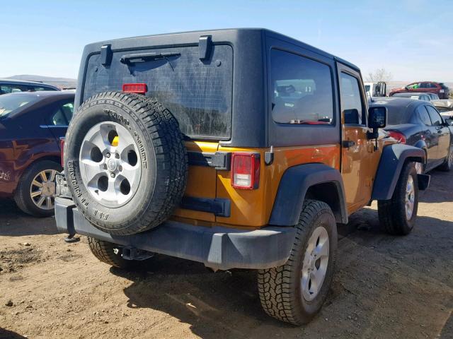 1C4AJWAG0EL258668 - 2014 JEEP WRANGLER S ORANGE photo 4