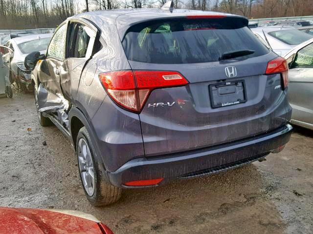 3CZRU6H55HM722534 - 2017 HONDA HR-V EX GRAY photo 3