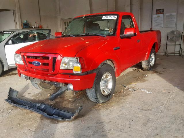 1FTYR10D58PB02320 - 2008 FORD RANGER RED photo 2