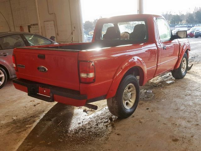 1FTYR10D58PB02320 - 2008 FORD RANGER RED photo 4