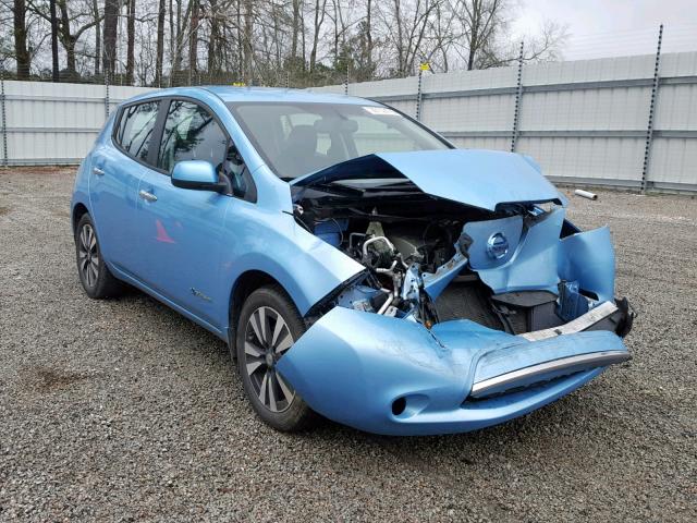 1N4AZ0CP3FC315889 - 2015 NISSAN LEAF S BLUE photo 1