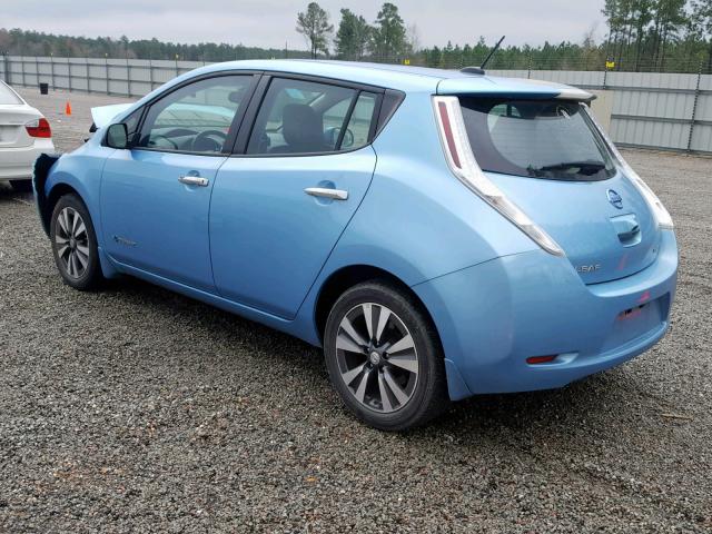 1N4AZ0CP3FC315889 - 2015 NISSAN LEAF S BLUE photo 3