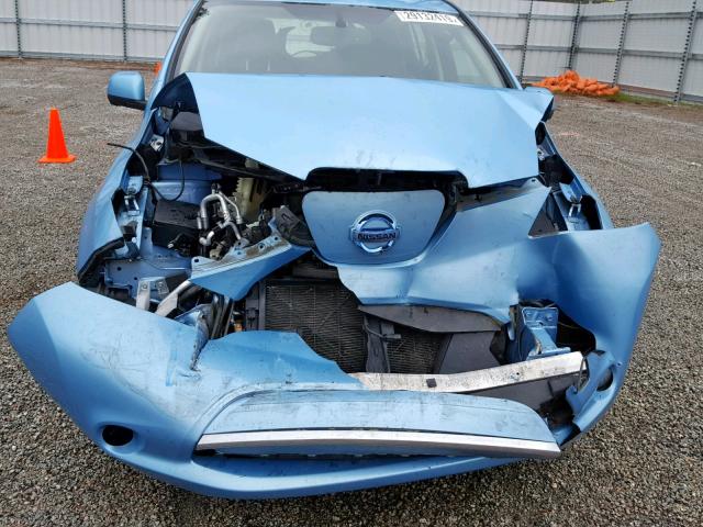 1N4AZ0CP3FC315889 - 2015 NISSAN LEAF S BLUE photo 9