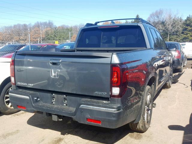 5FPYK3F73JB013368 - 2018 HONDA RIDGELINE GRAY photo 4