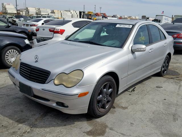 WDBRF61J32F173736 - 2002 MERCEDES-BENZ C 240 SILVER photo 2