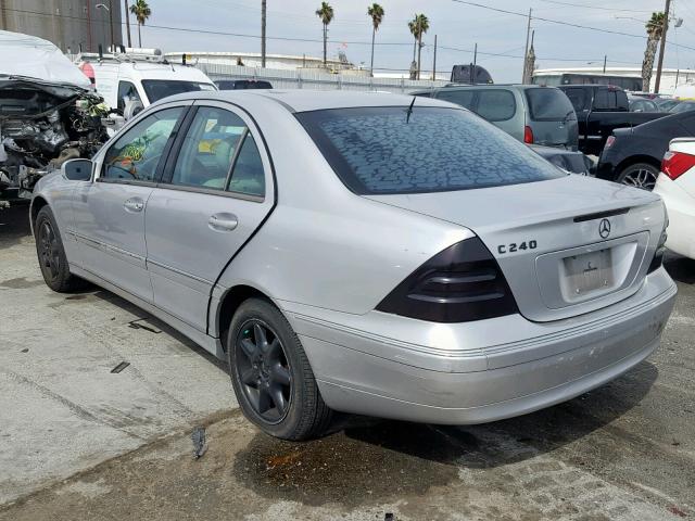 WDBRF61J32F173736 - 2002 MERCEDES-BENZ C 240 SILVER photo 3