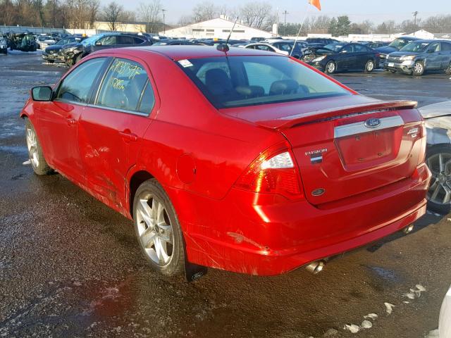 3FAHP0DC1AR300009 - 2010 FORD FUSION SPO RED photo 3