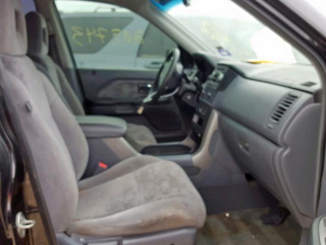 5FNYF18444B009693 - 2004 HONDA PILOT EX BLACK photo 5