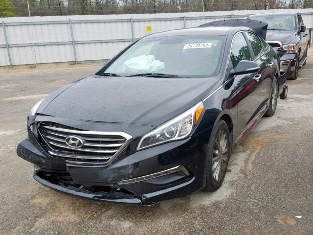 5NPE34AF2FH159296 - 2015 HYUNDAI SONATA SPO BLACK photo 2