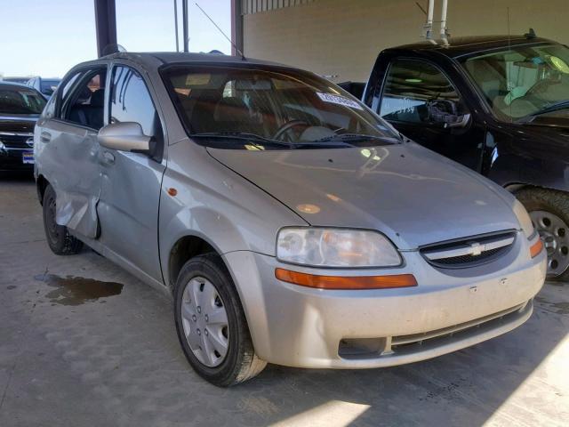 KL1TD52674B128995 - 2004 CHEVROLET AVEO SILVER photo 1