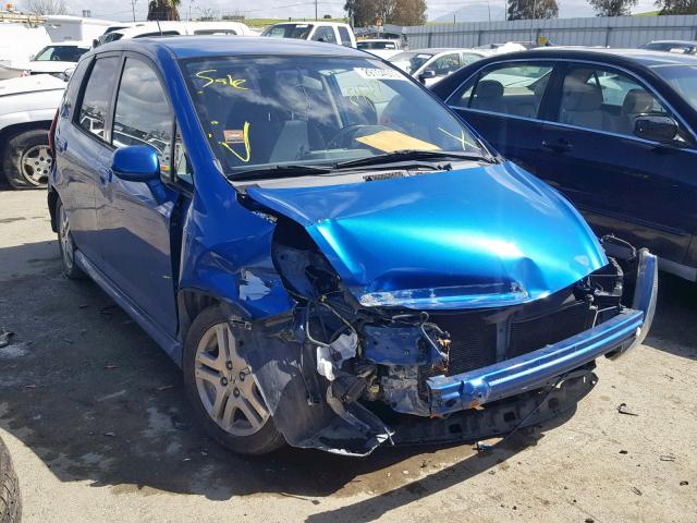 JHMGD38678S062684 - 2008 HONDA FIT SPORT BLUE photo 1