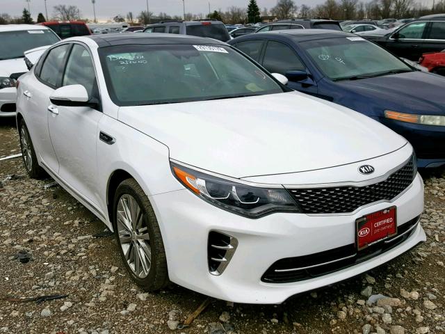 5XXGV4L28HG133359 - 2017 KIA OPTIMA SXL WHITE photo 1