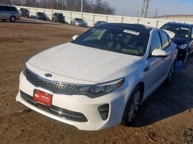 5XXGV4L28HG133359 - 2017 KIA OPTIMA SXL WHITE photo 2