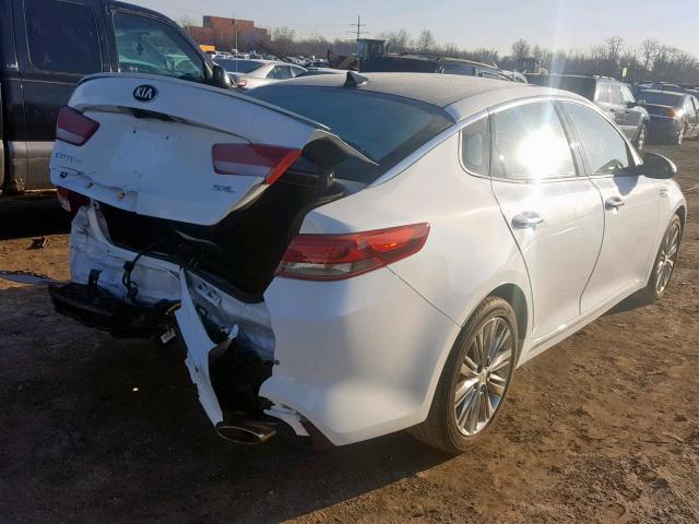 5XXGV4L28HG133359 - 2017 KIA OPTIMA SXL WHITE photo 4