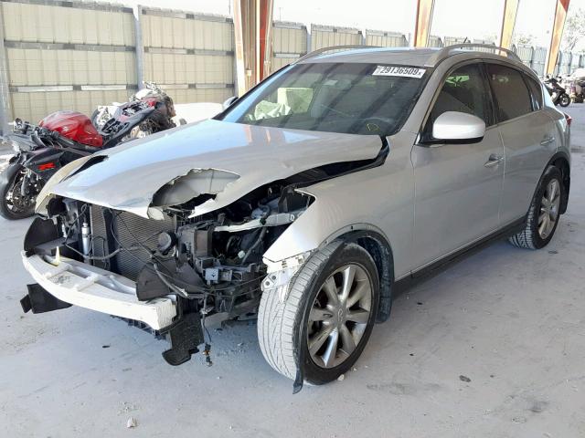 JNKAJ09E48M300773 - 2008 INFINITI EX35 BASE SILVER photo 2