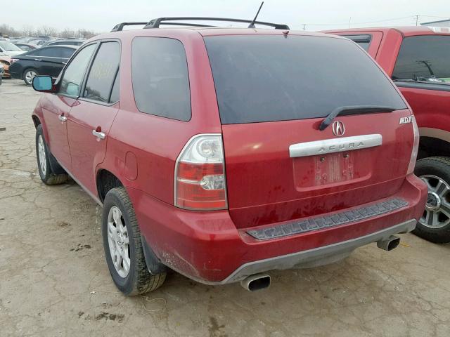 2HNYD18684H514177 - 2004 ACURA MDX TOURIN BURGUNDY photo 3