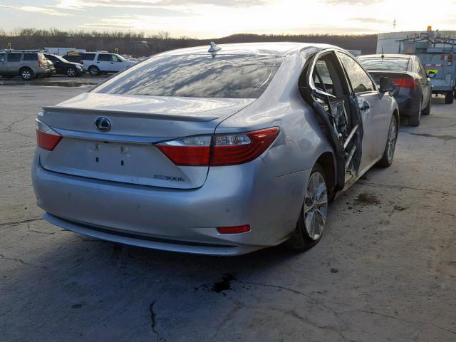 JTHBW1GG9E2046887 - 2014 LEXUS ES 300H SILVER photo 4