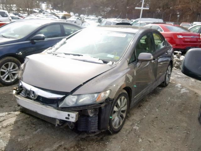 19XFA1F90AE001967 - 2010 HONDA CIVIC EXL GRAY photo 2