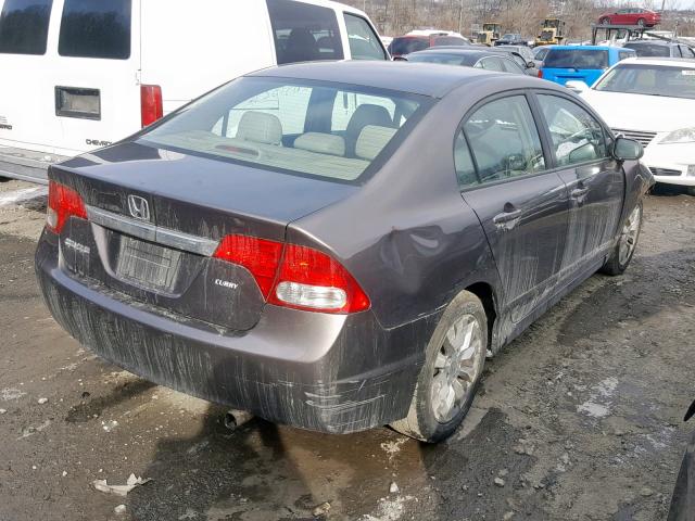 19XFA1F90AE001967 - 2010 HONDA CIVIC EXL GRAY photo 4