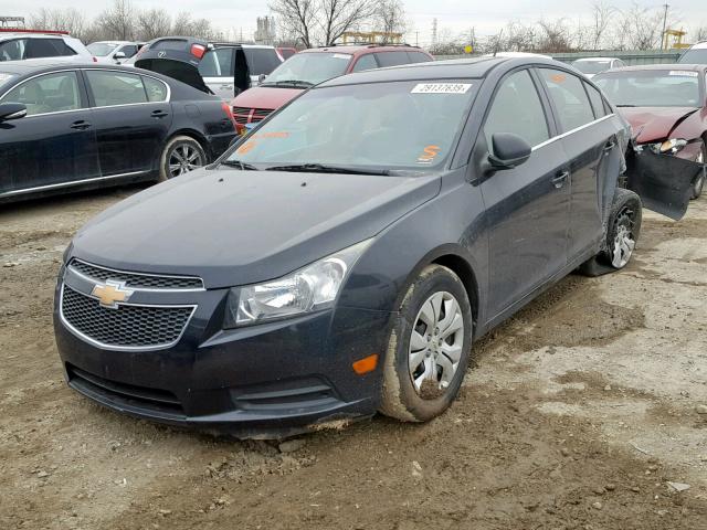 1G1PC5SH4C7106283 - 2012 CHEVROLET CRUZE LS BLACK photo 2