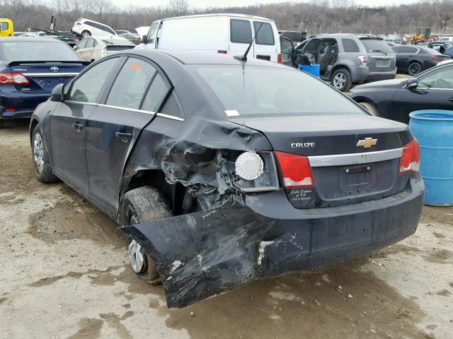 1G1PC5SH4C7106283 - 2012 CHEVROLET CRUZE LS BLACK photo 3