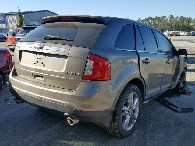 2FMDK3KCXDBC91322 - 2013 FORD EDGE LIMIT GRAY photo 4