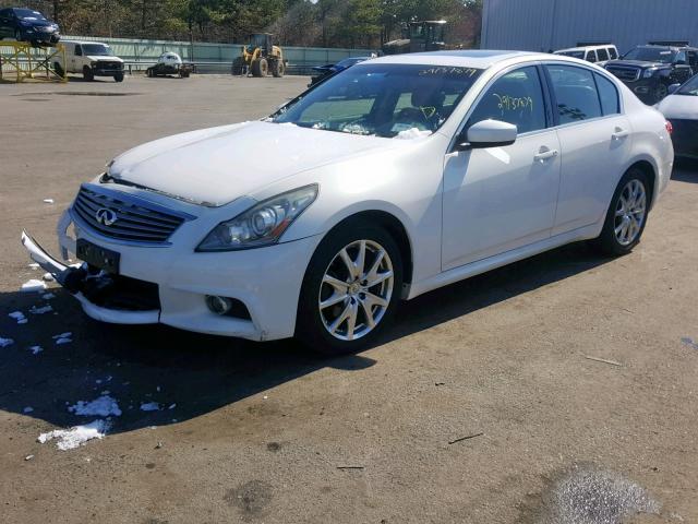 JN1CV6AR5CM971901 - 2012 INFINITI G37 WHITE photo 2