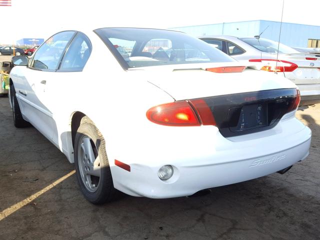 1G2JD12T5Y7278129 - 2000 PONTIAC SUNFIRE GT WHITE photo 3