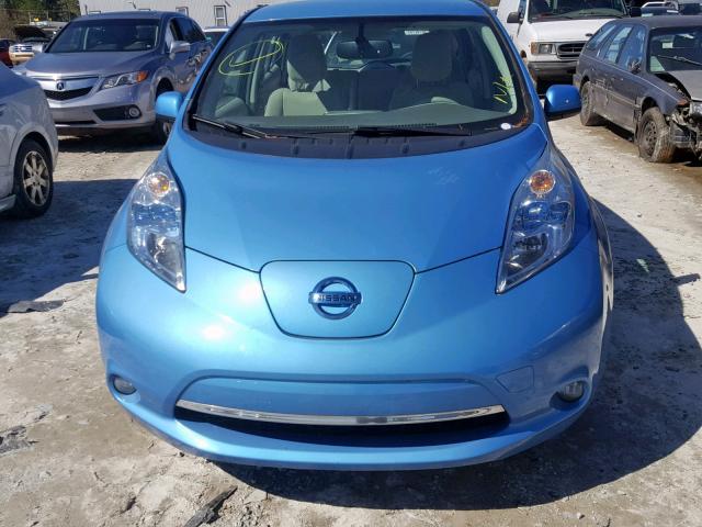 JN1AZ0CP5CT015246 - 2012 NISSAN LEAF SV BLUE photo 9