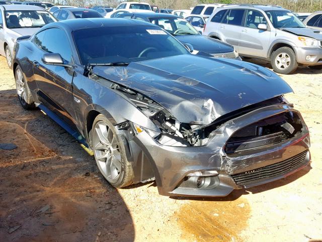 1FA6P8CF1F5337072 - 2015 FORD MUSTANG GT GRAY photo 1