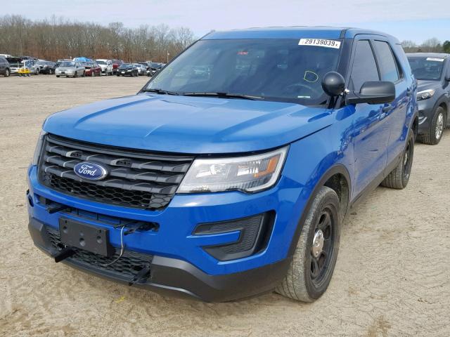 1FM5K8AR2HGA36816 - 2017 FORD EXPLORER P BLUE photo 2