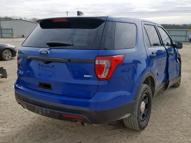 1FM5K8AR2HGA36816 - 2017 FORD EXPLORER P BLUE photo 4