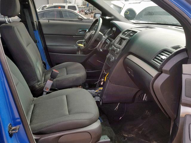 1FM5K8AR2HGA36816 - 2017 FORD EXPLORER P BLUE photo 5