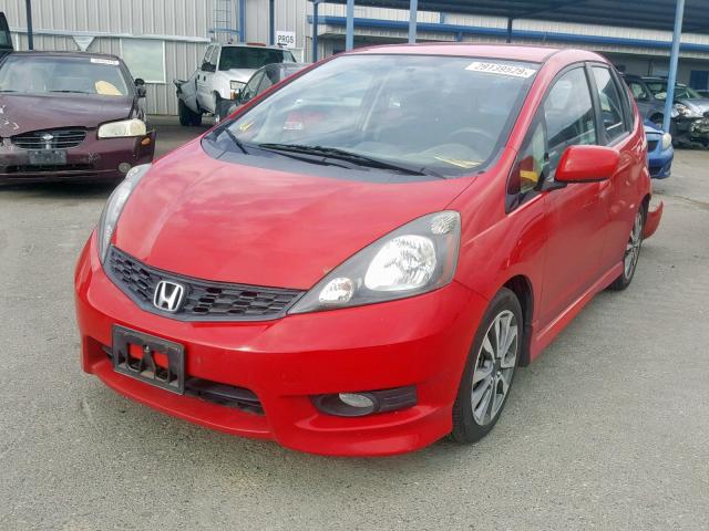 JHMGE8H53DC054779 - 2013 HONDA FIT SPORT RED photo 2