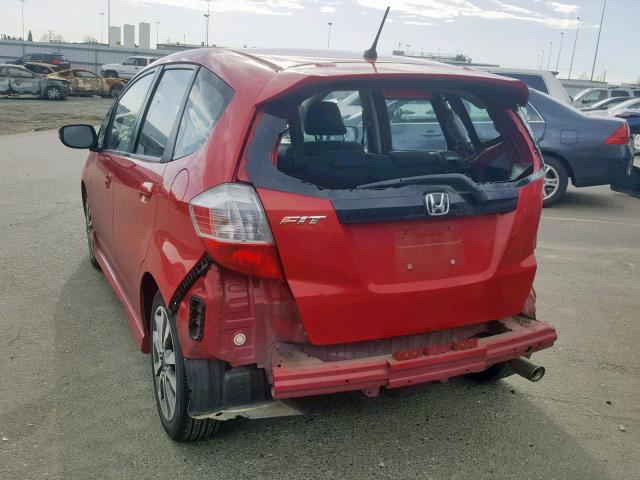 JHMGE8H53DC054779 - 2013 HONDA FIT SPORT RED photo 3