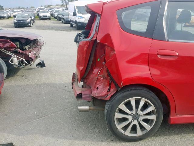 JHMGE8H53DC054779 - 2013 HONDA FIT SPORT RED photo 9