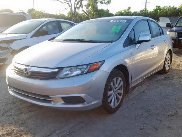 19XFB2F99CE069335 - 2012 HONDA CIVIC EXL SILVER photo 2