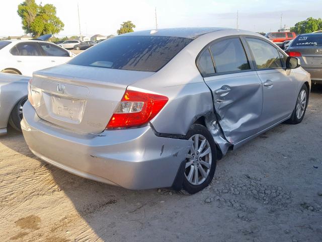 19XFB2F99CE069335 - 2012 HONDA CIVIC EXL SILVER photo 4